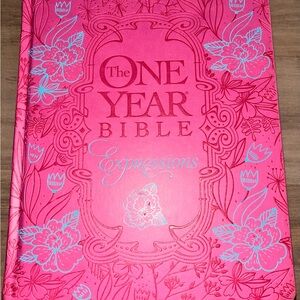 Expressions Pink Floral One Year Bible